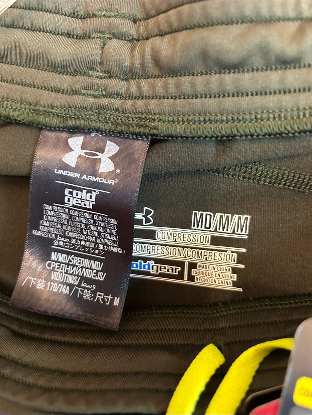 New Under Armour Men’s Olive Green Compression Set Pants M Top Small - Picture 4 of 10